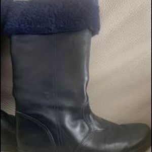 Made in Italy size 38 leather navy boots